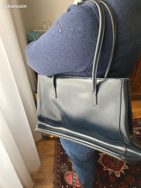 Sac à mains PAQUETAGE bleu marine (image 11)