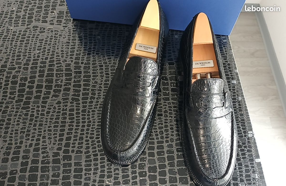 Mocassin 180 Jm Weston En Crocodile Weston Paire De Mocassin Paire