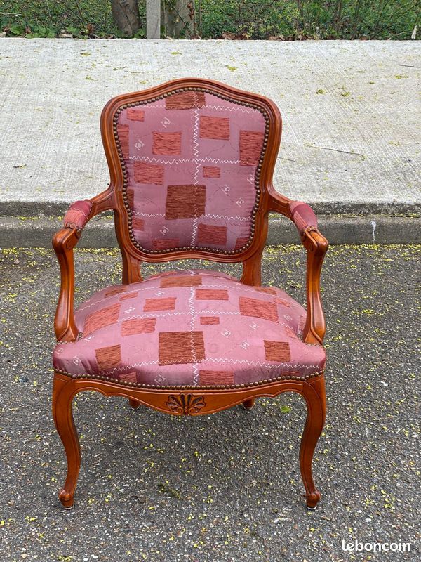 Paire De Fauteuils Cabriolet BMarly – Rénovés – Gris – Bois Hêtre