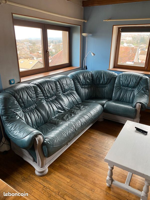 Canape cuir d angle (image 1)