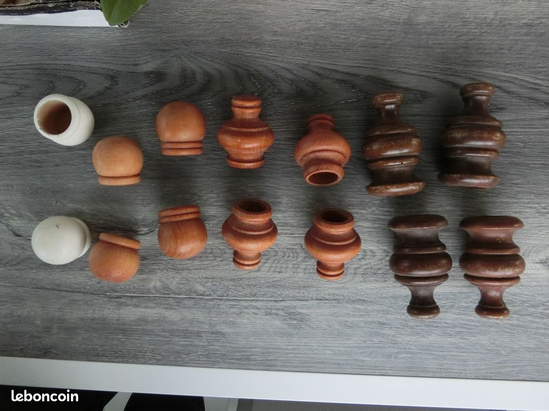 Paire de tringles à rideaux suspendues - métal doré - XIXe