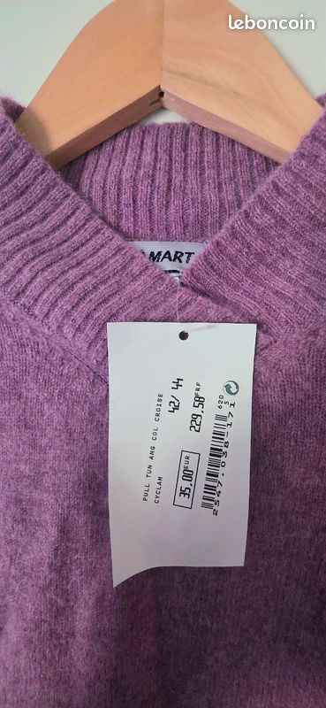 Pull maille perlée mélange alpaga - Damart - Violet - Femme - 0.00
