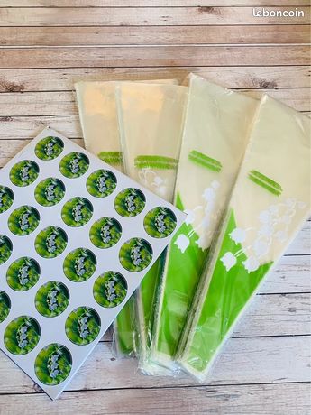 Emballage Muguet Rouleau Cellophane 120 M X 50 Cm Motif Muguet Blanc & Vert – Emballage Cadeau Fête Du 1er Mai – 250 Feuilles Équivalent
