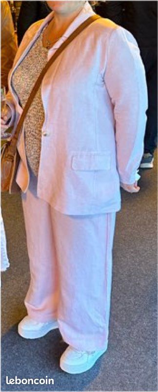 Tailleur pantalon lin retouches faites de -5cm (image 1)