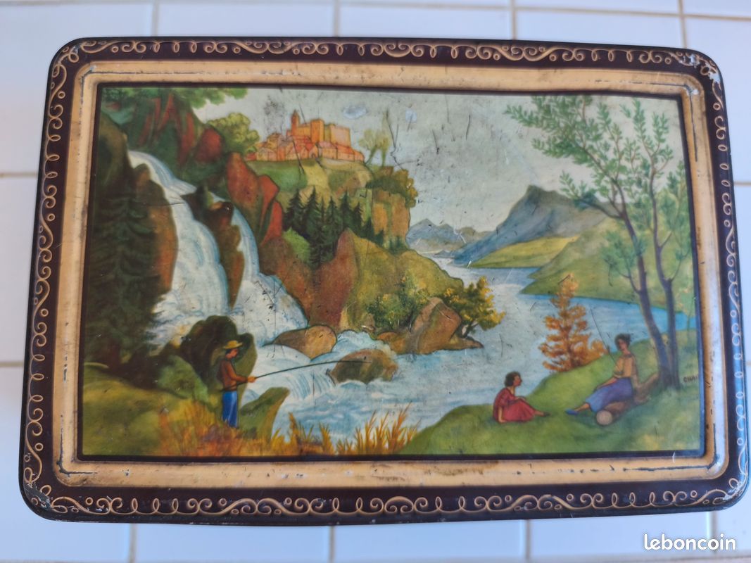 Boîte De Pêche Métal Vert Vintage – Années 50, Avec Plateaux, USA