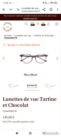 Monture lunettes Tartine et chocolat fille TCAA378 C79