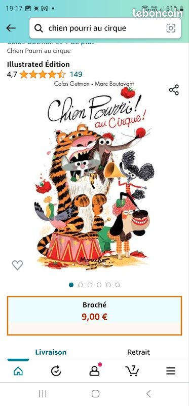 Livre chien pourri au cirque de colas gutman marc boutavant (image 1)