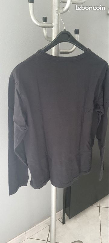 Tee-shirt manches longues Johnny noir (image 3)