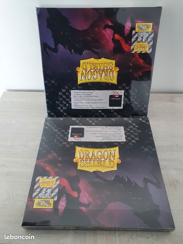 Lot de 2 paquets de 50 feuilles de classeur 24 pocket Dragon Shield Non Glare Noir (image 1)