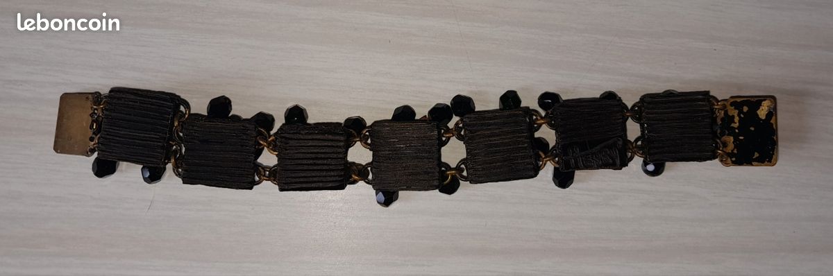 Bracelet Ancien Rare En Talosel – Signé Henry Périchon (élève De Line Vautrin) – Métal Doré – Occasion