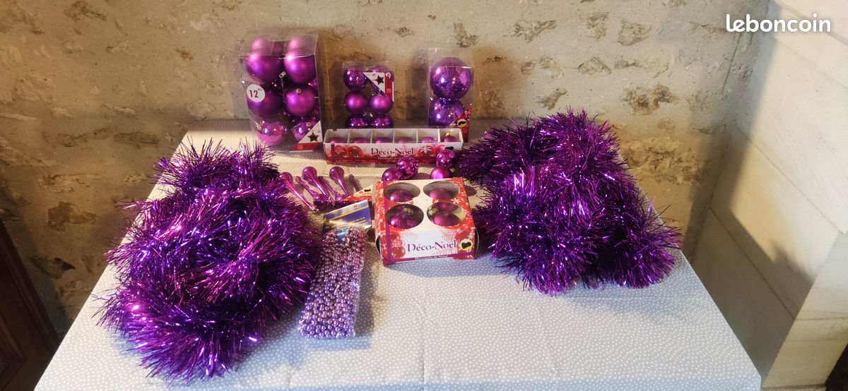 Décoration De Noël à Paillettes Violettes - France