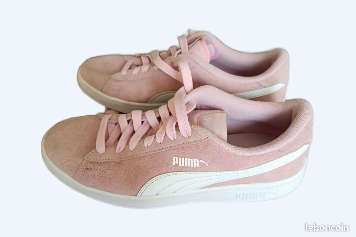 Chaussure Puma Puma Suede Rose 38 Basket Puma Suede Bow 367317-01