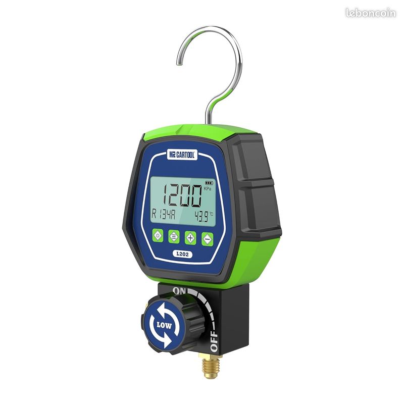 L202 Manomètre Numérique Gaz Basse Pression CVC Réfrigérant Collecteur Manomètres Numériques pour Systèmes de Réfrigération Climatiseurs R32 R410a (image 1)