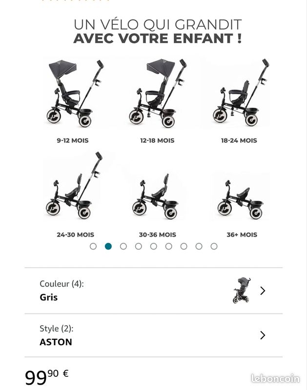 Tricycle évolutif kinderkraft (image 5)