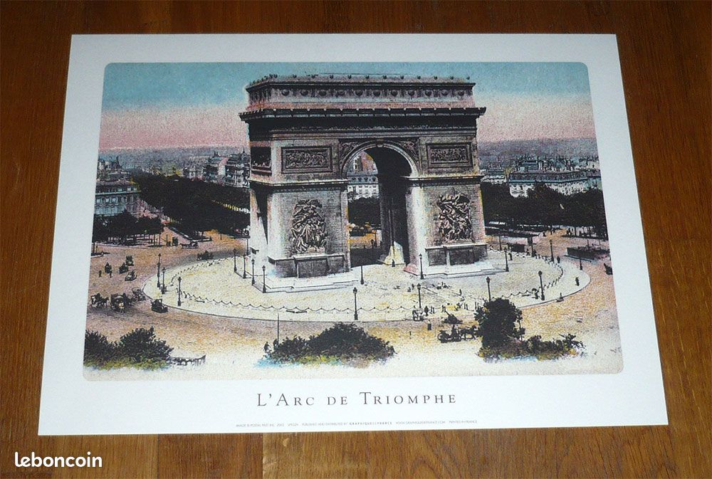 Affiche - L'ARC de TRIOMPHE Paris - 40 cm x 30 cm - NEUF (image 1)