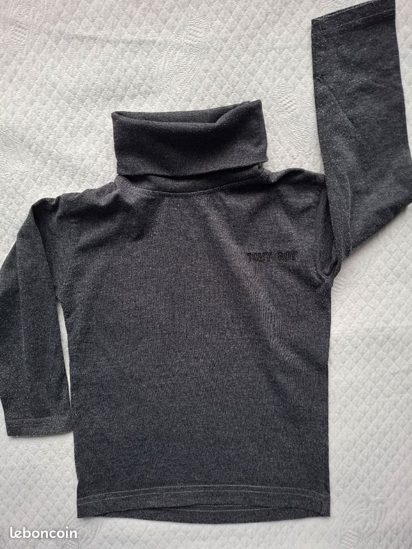 & pull fin garçon col roulé 4ans manches longues tonyboy (image 1)