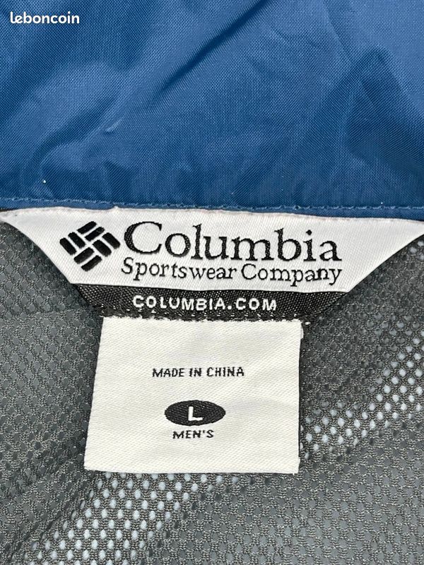 Veste de pluie Columbia imperméable technique Homme Bleu Et Gris Taille L - #Bi0079 (image 5)