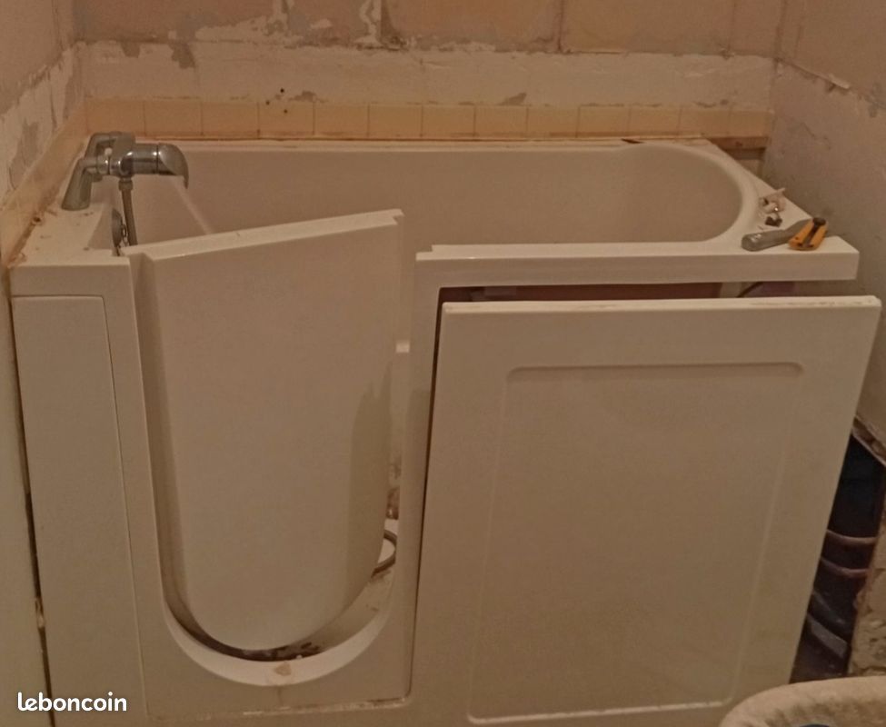Baignoire sabot avec Porte et assise (image 1)