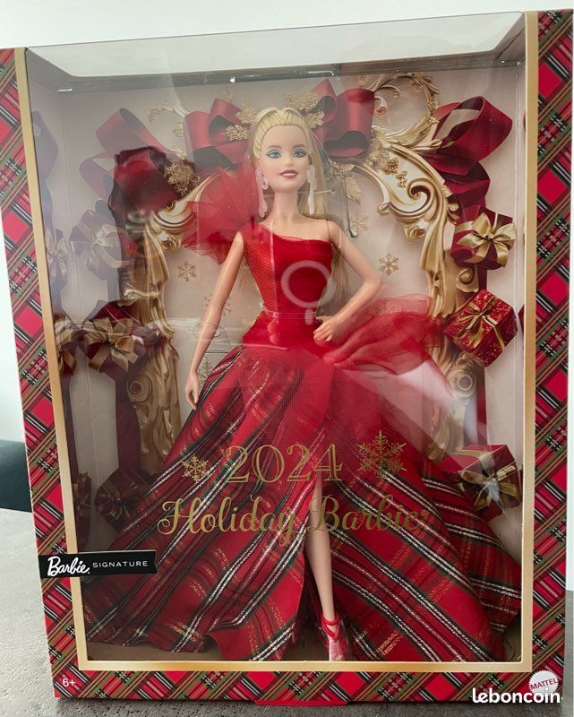 Barbie signature - poupee barbie joyeux noel chatain. 2024 - Jeux & Jouets