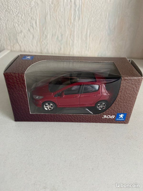 Miniature Voiture Peugeot 308 Rouge 1/64 Norev | Échelle 3 Pouces | Neuf En Boîte Carton | Modèle Die-cast