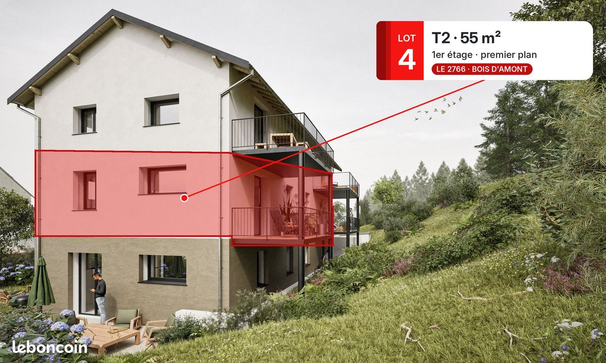 Appartement 2 pièces 55 m² · à Bois-d'Amont · 55 m² · 140 000 €