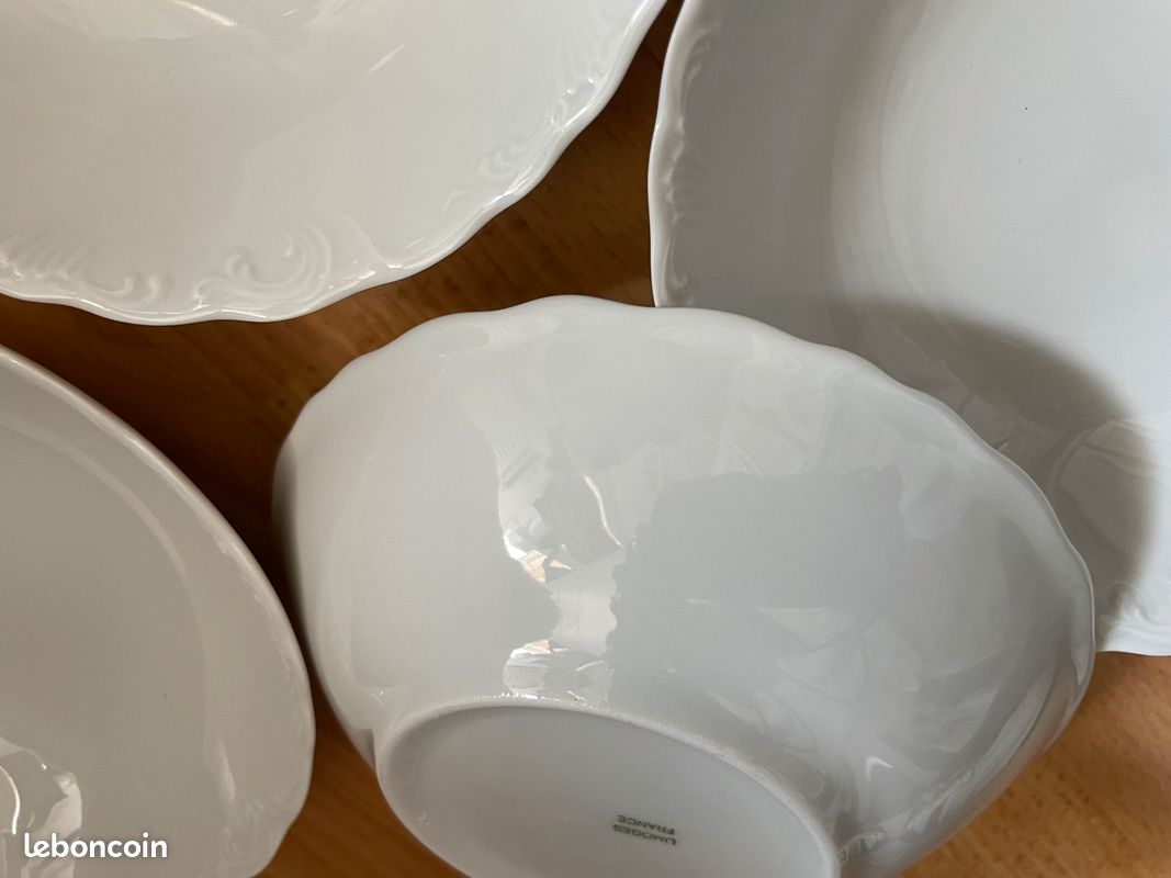Lot 8 bols ramequins porcelaine de Limoges blanc (image 4)