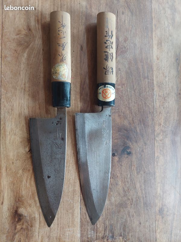 Couteau de cuisine japonais en acier molybdène-vanadium TOUSYU, outil de cuisine