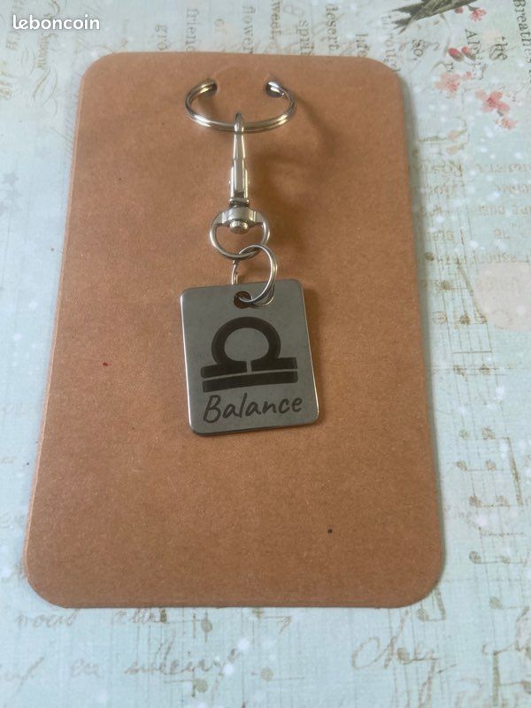 Porte clé balance signe du zodiaque (image 2)