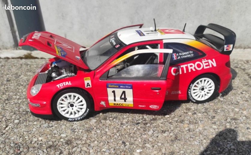 AR435 SOLIDO 1/18 Coffret Citroen Xsara #14 Michelin Rallye Catalogne