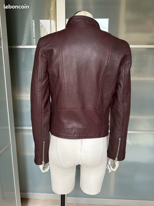 Perfecto cuir bordeaux each x other Vêtements