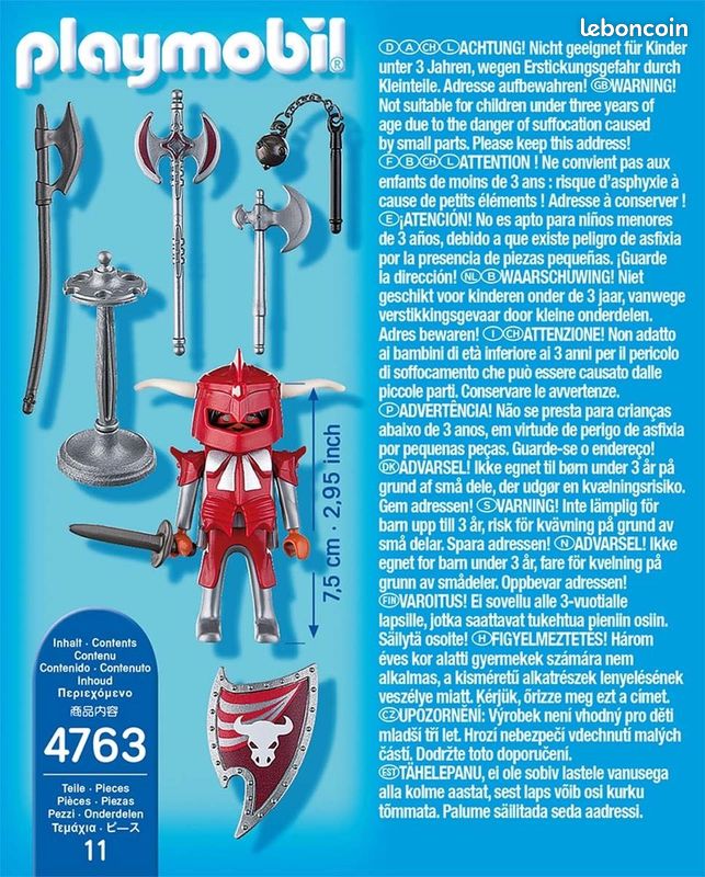 PLAYMOBIL® réf. 4763, Combattant avec Arsenal (image 5)