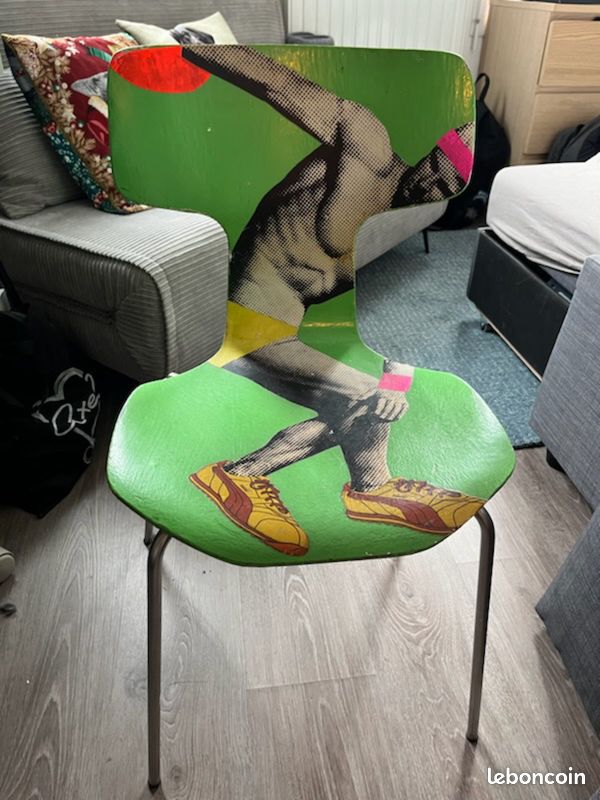 Chaise vintage année 80 style watford (image 1)