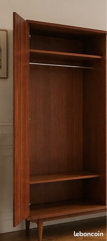 Armoire scandinave vintage en teck à tiroirs (image 3)