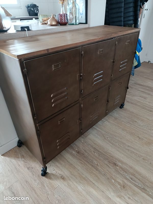 Buffet Classique Marron Salon Commode Luxe Étagères Meuble Neuf