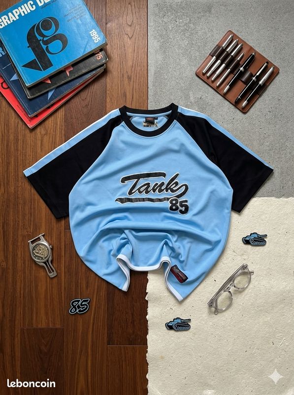 Blue Oversized NFL Style Jersey – Tank Brand – Size XL