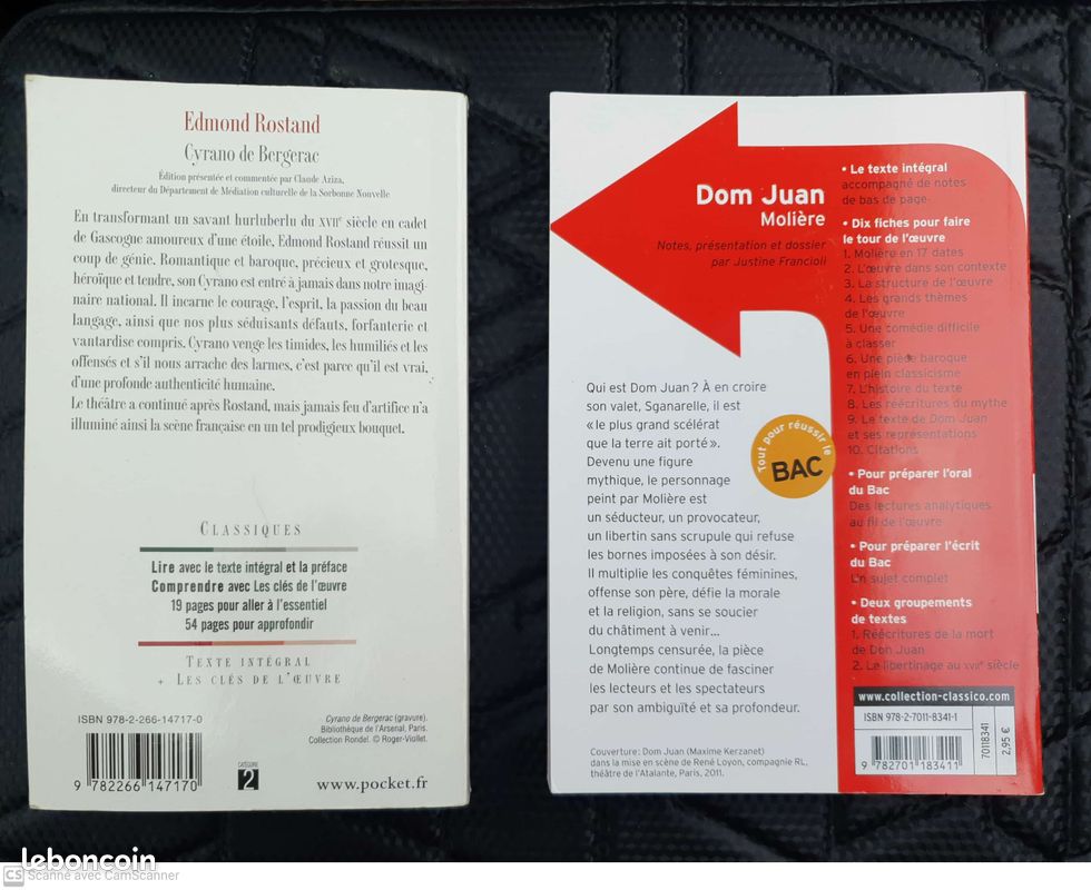 Lot de livres scolaires littérature Bac - Cyrano de Bergerac / Dom Juan / Phèdre / La vie devant soi (image 2)