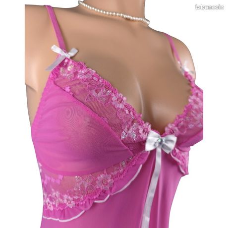 Nuisette avec laçage et dentelle sur le dos Enlace Moi - noir - ATELIER