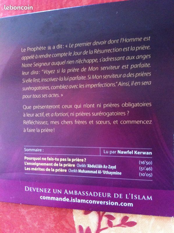 CD : Pourquoi ne fais-tu pas la prière. Durée : 78 minutes (image 2)