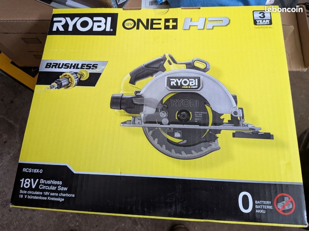 Scie Circulaire Ryobi One+ HP 184mm brushless neuve (image 1)