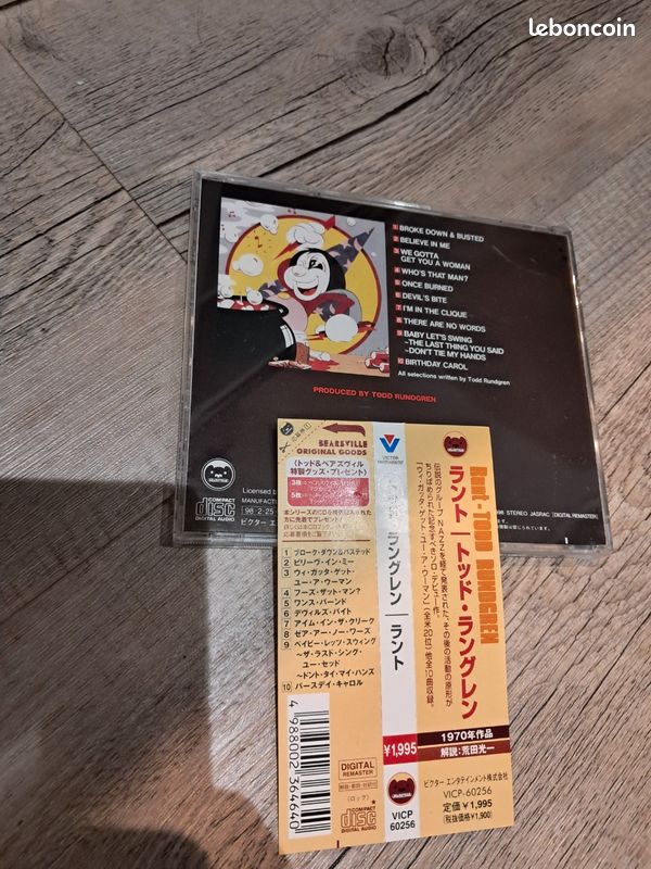 Cd japonais Todd Rundgren Runt (image 4)