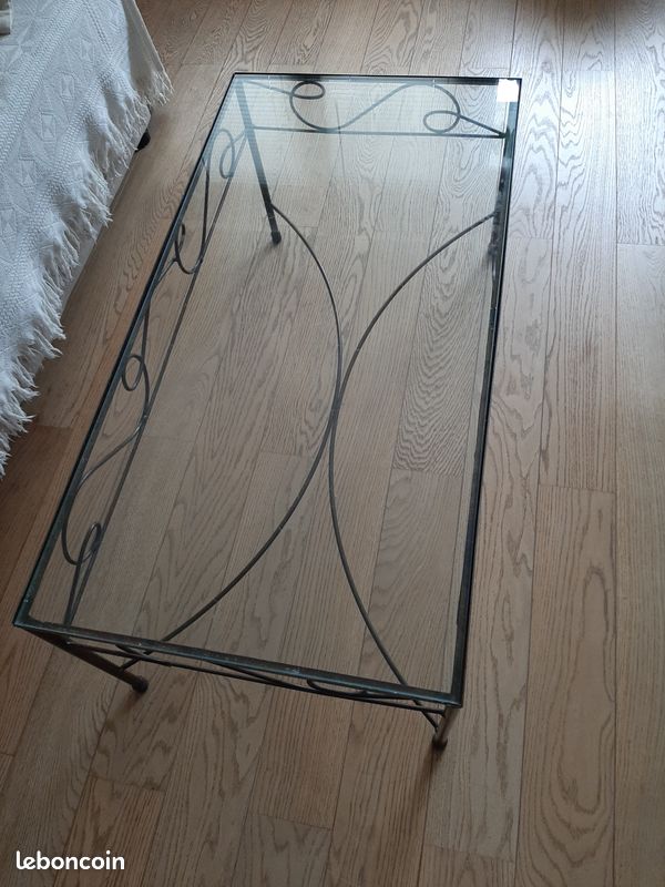 Table basse en fer forge (image 1)