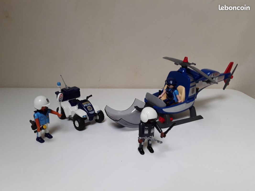 Hélicoptère et quad police Playmobil (image 2)