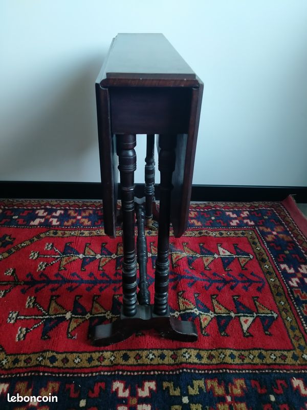 Petite table gateleg en acajou massif Angleterre (image 2)