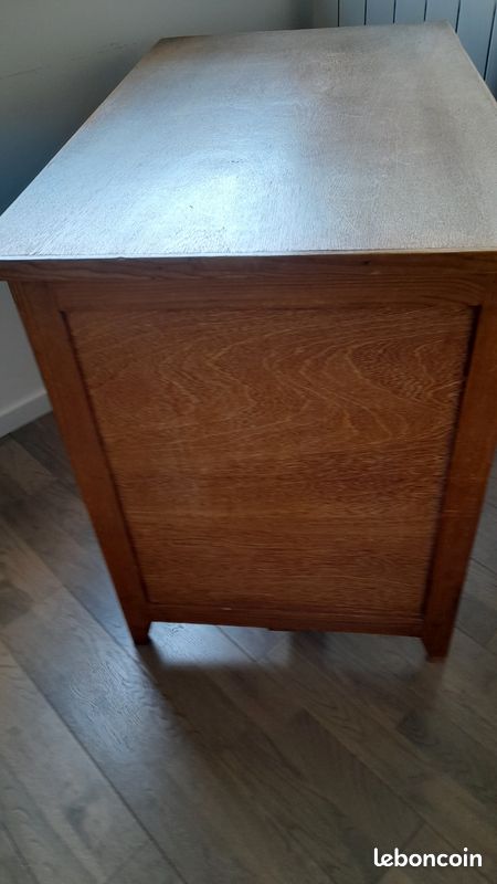 Bureau annee 60 en bois clair (image 2)