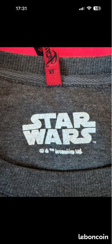 Débardeur Fille NEXT - Gris - Star Wars - Taille 8 Ans - Col Rond