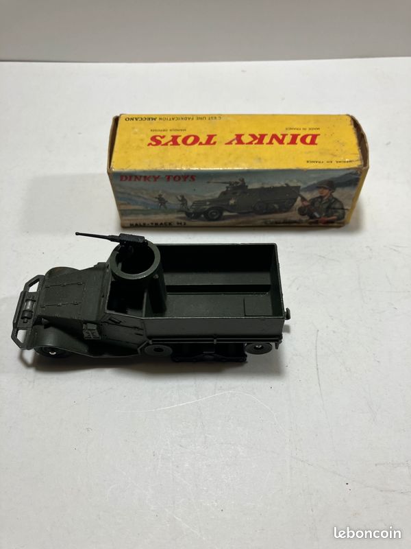 Dinky Toys Half-track Militaire Réf 822 Avec Mitrailleuse D'origine Et Chenilles - Occasion