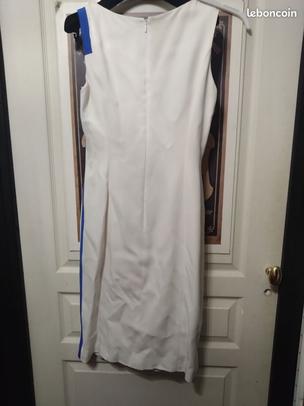 Robe Versace T44 IT 40 FR courte été blanc rouge bleu chic (image 5)