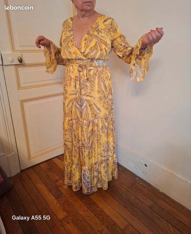 Robe longue imprimée Nina Kaufmann. Taille S mais taille 42 (image 16)