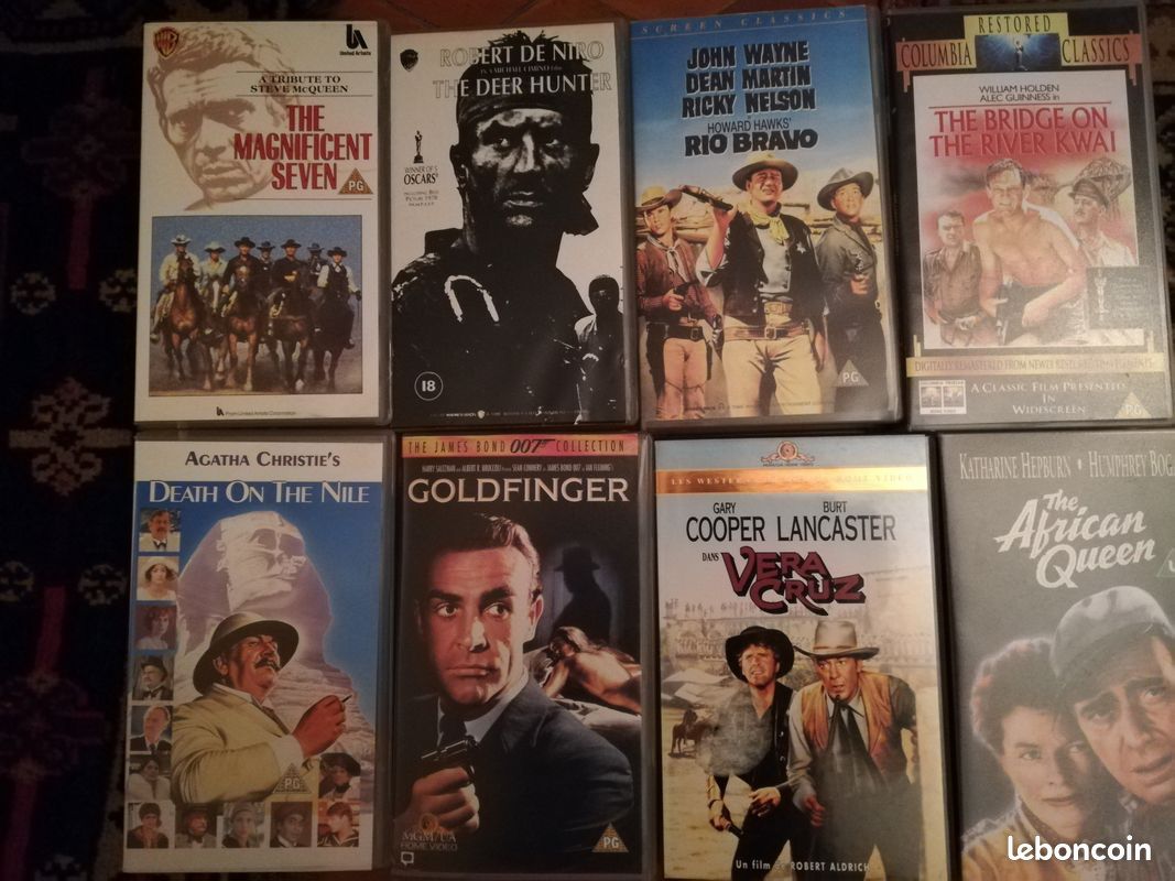 Lot de cassettes VHS en anglais (image 1)
