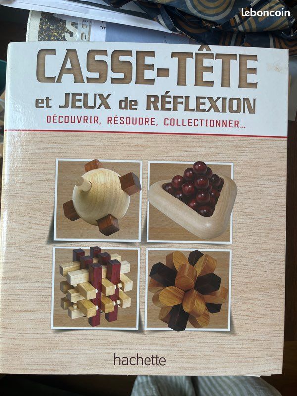 Lot De 5 Casse-têtes En Bois Hachette – Jeux De Réflexion Et Stratégie, Collection Neuve